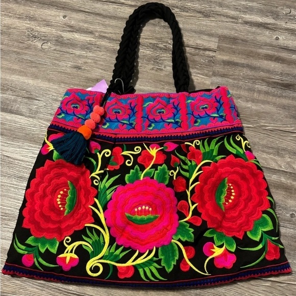 Embroidered Tote Bag Large - Picture 1 of 4